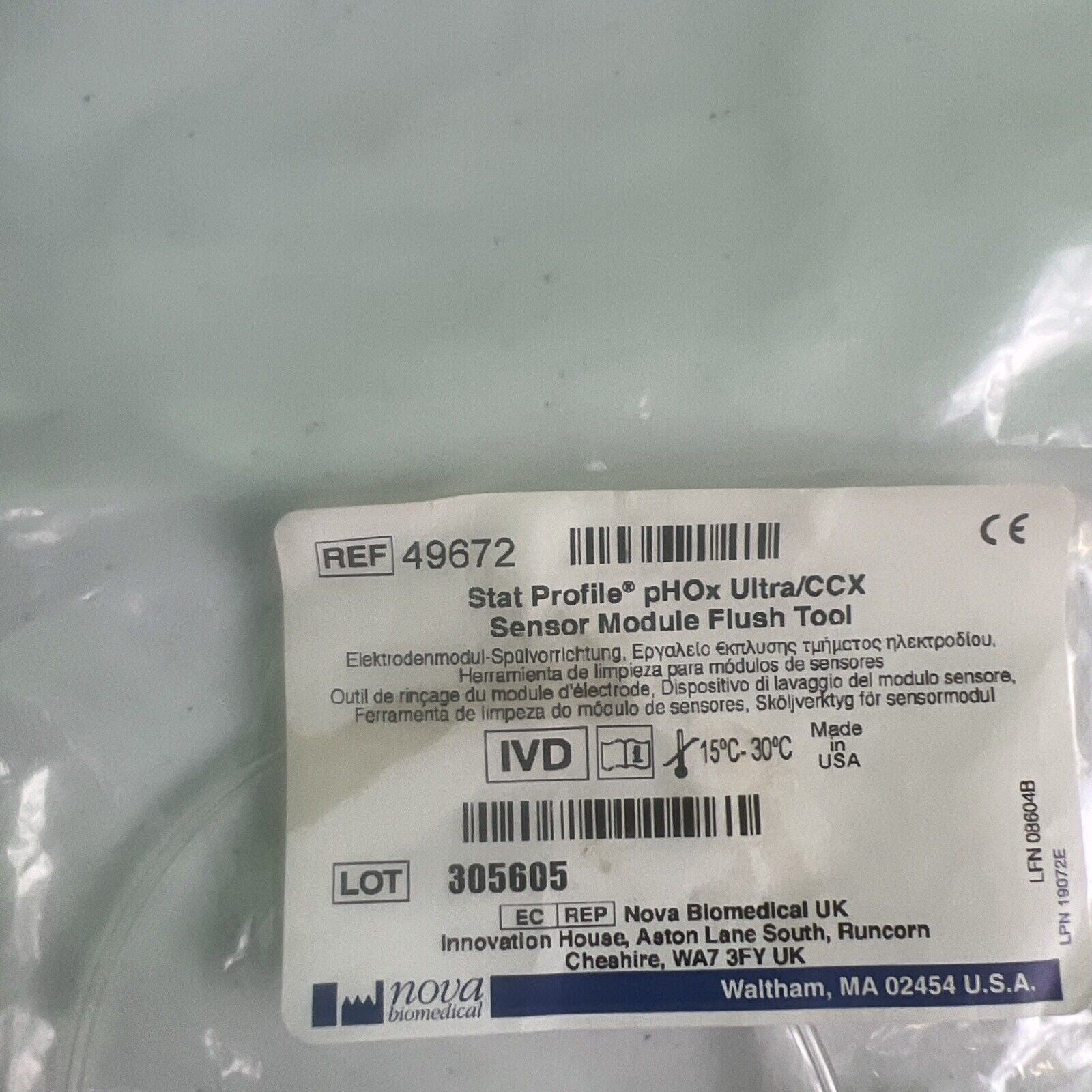 Nova Biomedical Stat Profile pHOx/ULTRA/CCX/Sensor Modular flush Tool, 49672
