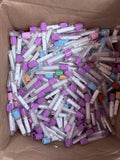 Red Vacuum Blood Collection Tubes, Few Thousand Mix Lot.  New