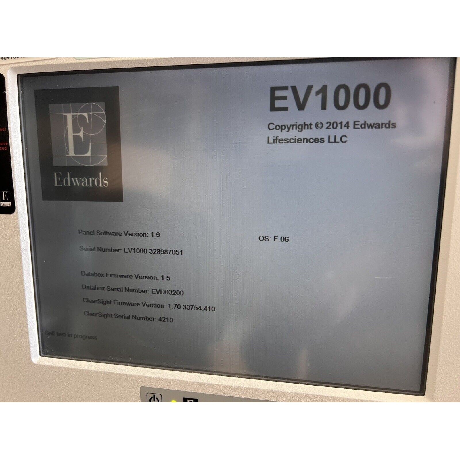 Edwards Lifesciences Cardiac Output Monitor, EV1000M, EV1000DB, EVPMP Pump Unit