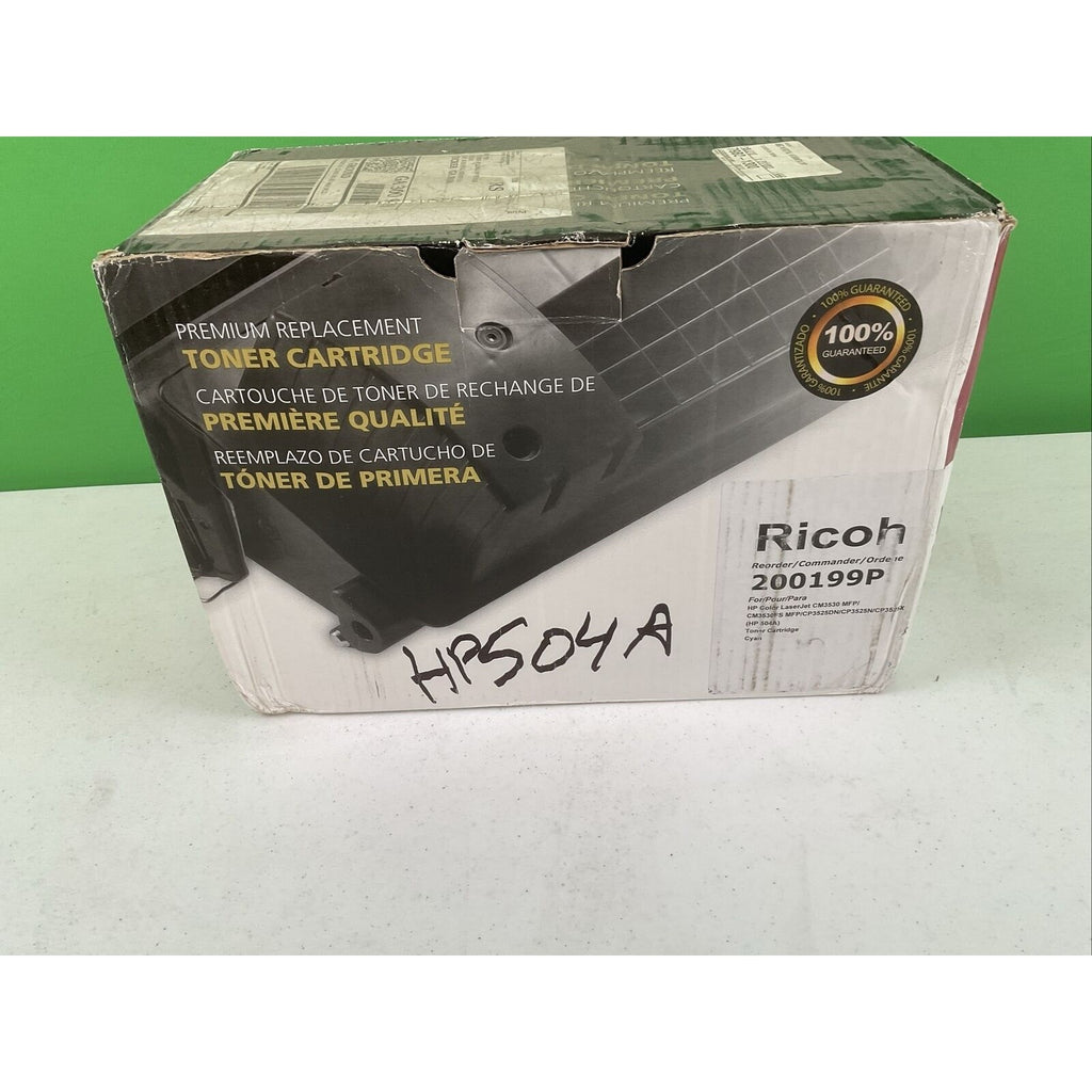 Ricoh Compatible with HP 504A Toner Cyan CE251A 200199P CM3530 MFP CM3530FS