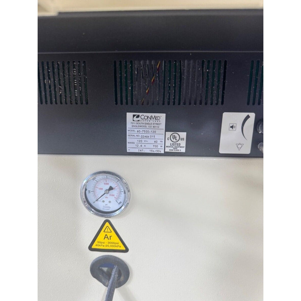 CONMED SYSTEM 7500 ELECTROSURGICAL GENERATOR MODES 60-7500-120 WITH Extra Items