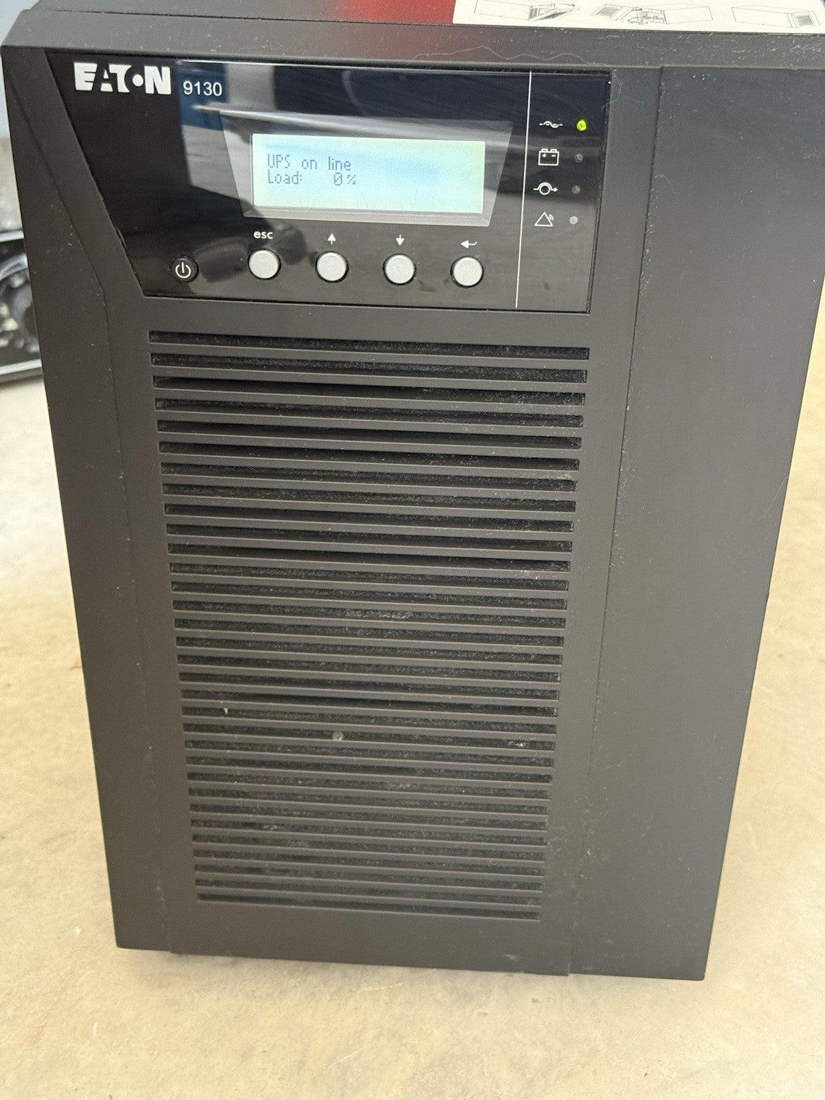 Eaton OCD9130L2000T-XL Powerware 9130 Tower UPS 1500VA 6 Outlet w Battery TESTED
