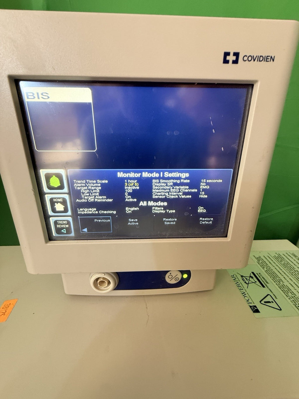 COVIDIEN VISTA BIS MONITOR