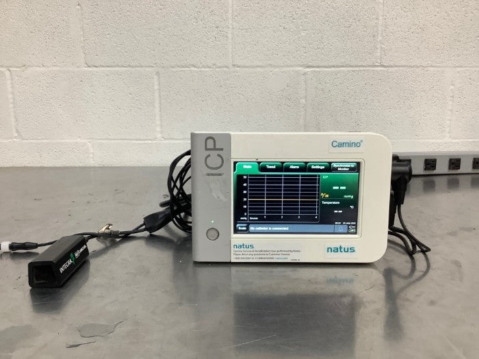 Natus Integra Camino ICP Monitor Pressure CAM02 + Fiber Optic CAMCABL