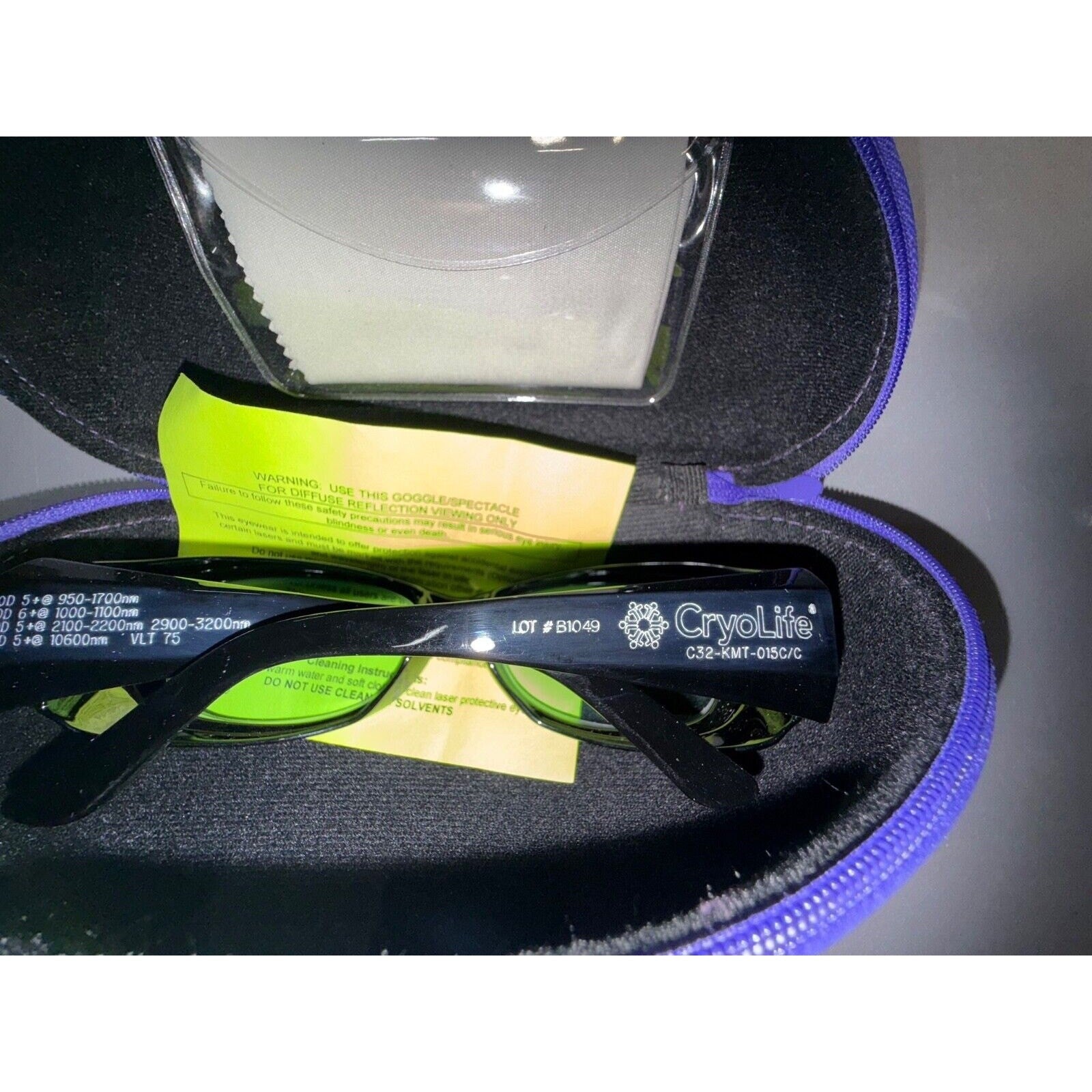 Cardiogenesis CryoLite Medical Laser Safety Glasses C32-KMT-015C/C