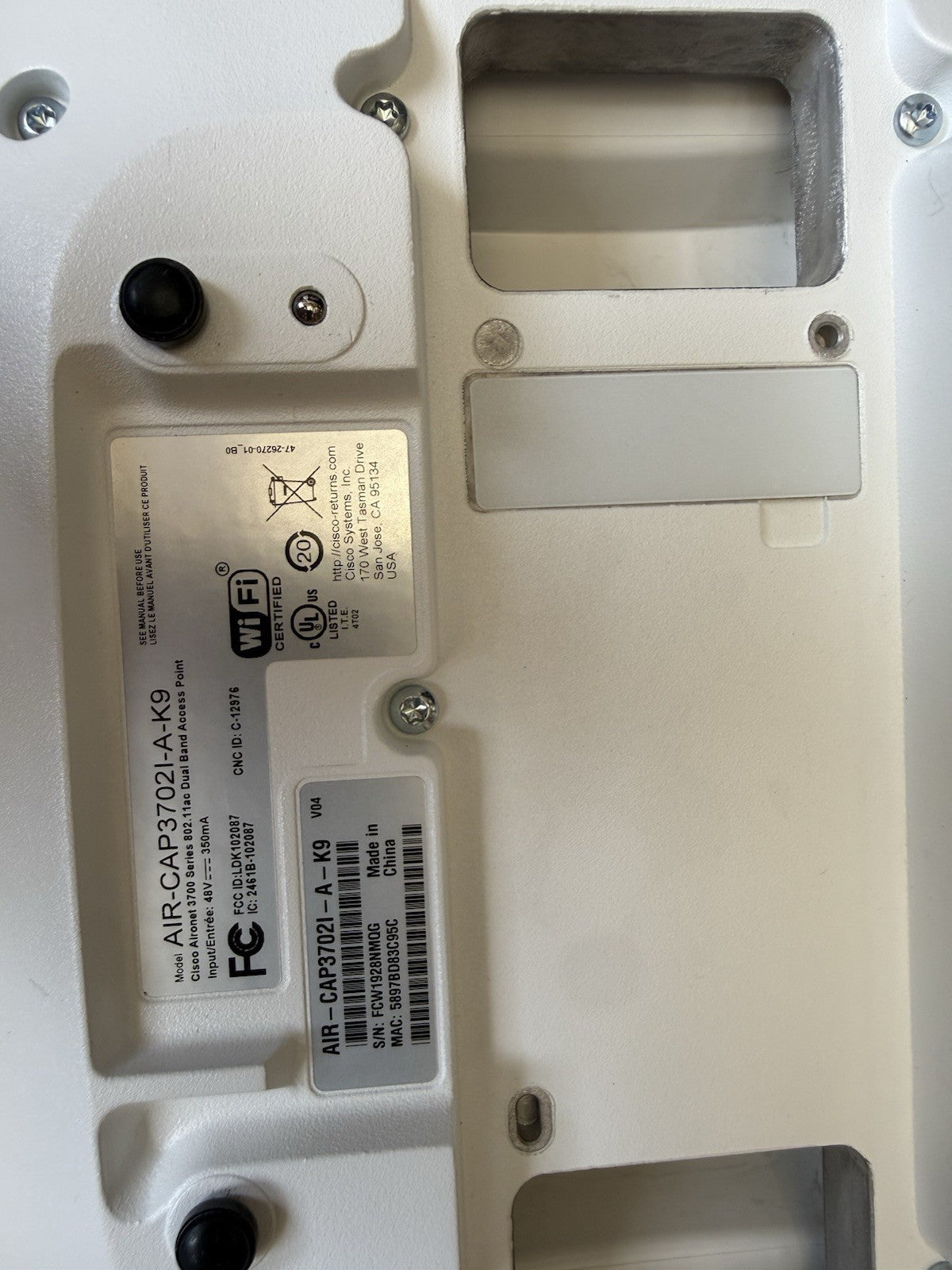 Cisco 3702i Access Point - Autonomous AIR-CAP3702I-A-K9 (No Controller Needed)