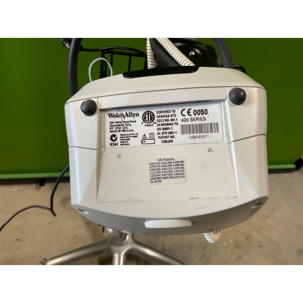 Welch Allyn 420 Vital Signs Patient Monitor w/ Rolling Stand PATIENT READY Temp