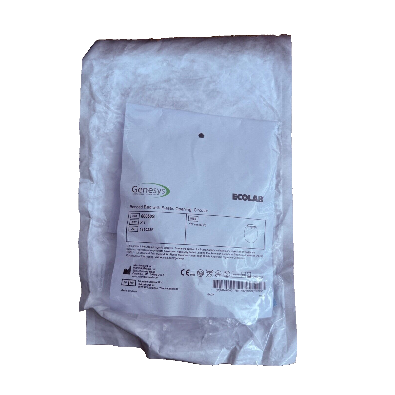 Ecolab Banded Bag With Elastic Opening Circular Ref 60050S