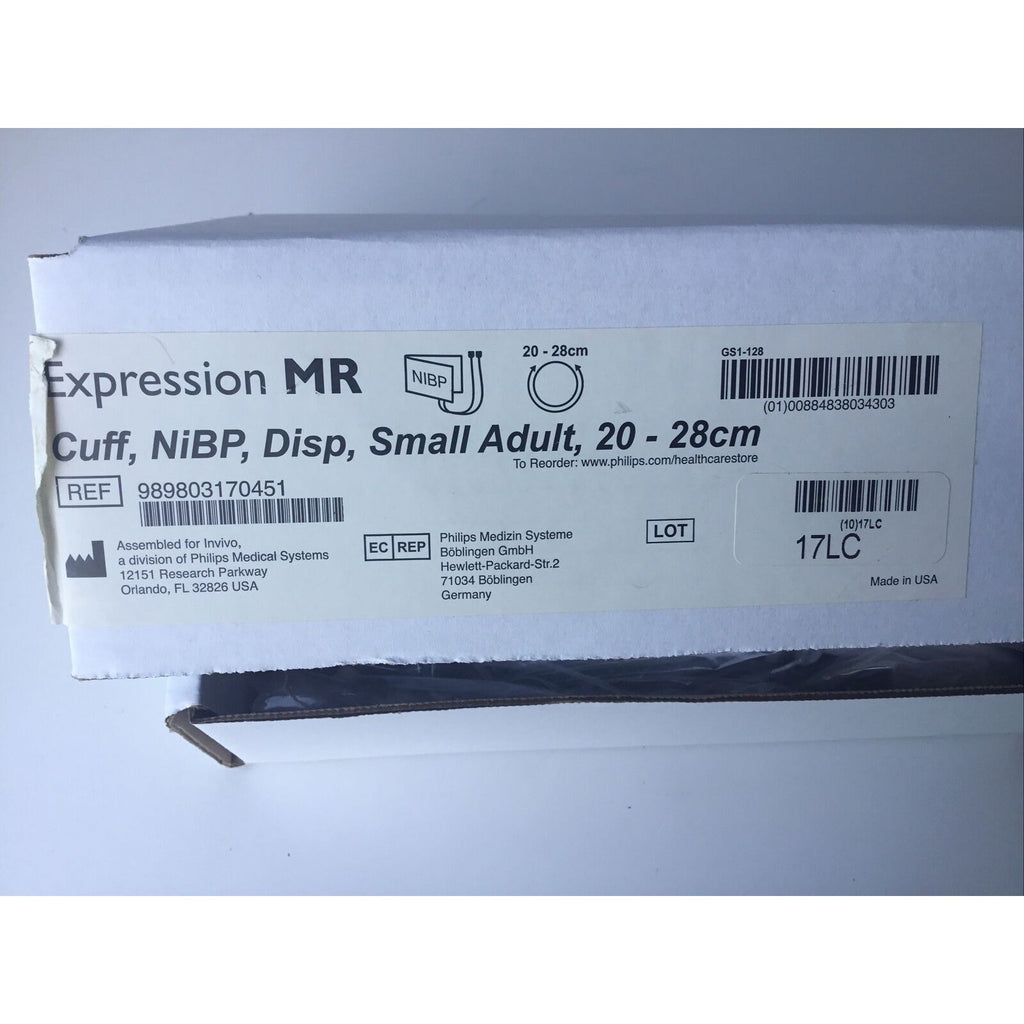 989803179451 EXPRESSION MR CUFF/DISP. 10 Small Adult 20-28 Cm Cuff
