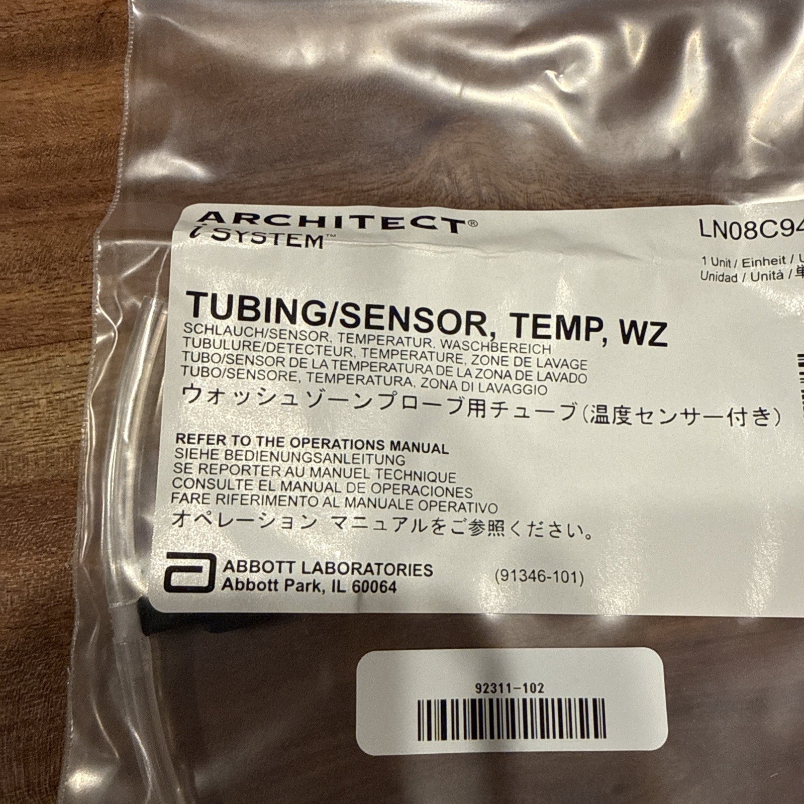 Abbott Lab  Architect isystem LN08C94-87 Tubing Sensor Temp WZ NEW