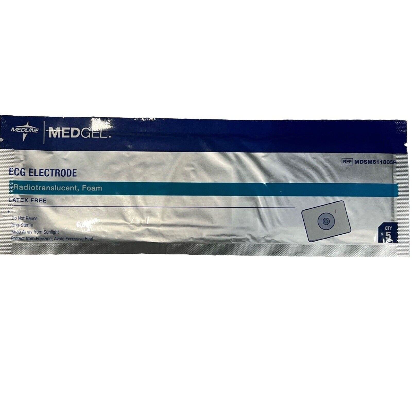 2 Packages Medline MEDGel ECG Electrode General Monitoring Foam MDSM611805R #G7