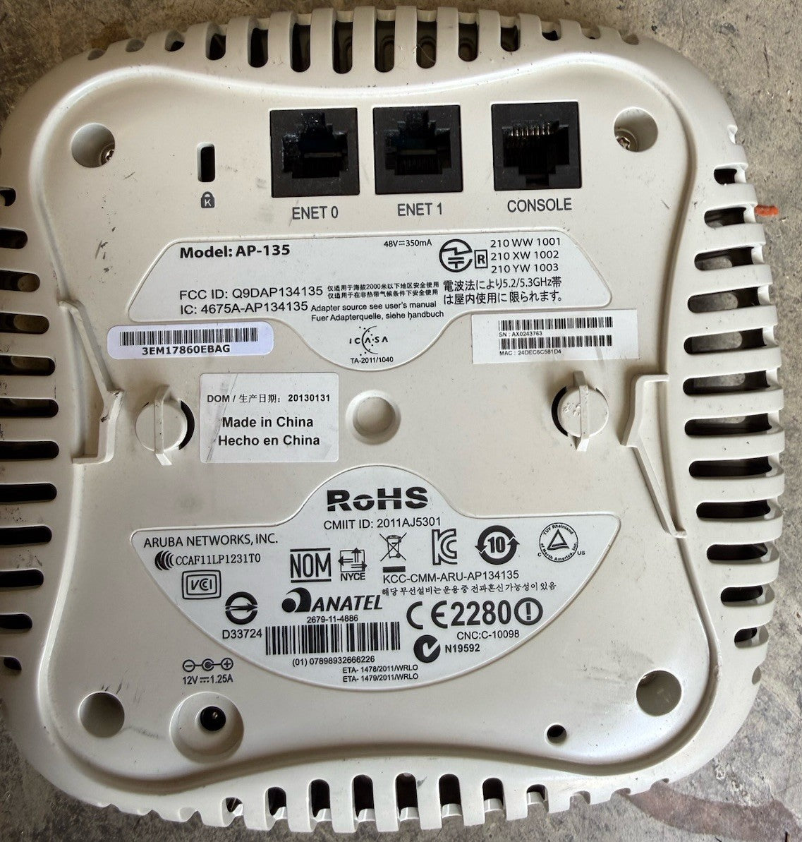 RoHS Model: AP-135-US (36.5-279-12.25)