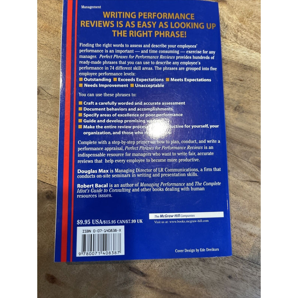 Perfect Phrases for Performance Reviews : Hundreds of Ready-to-Use Phrases...