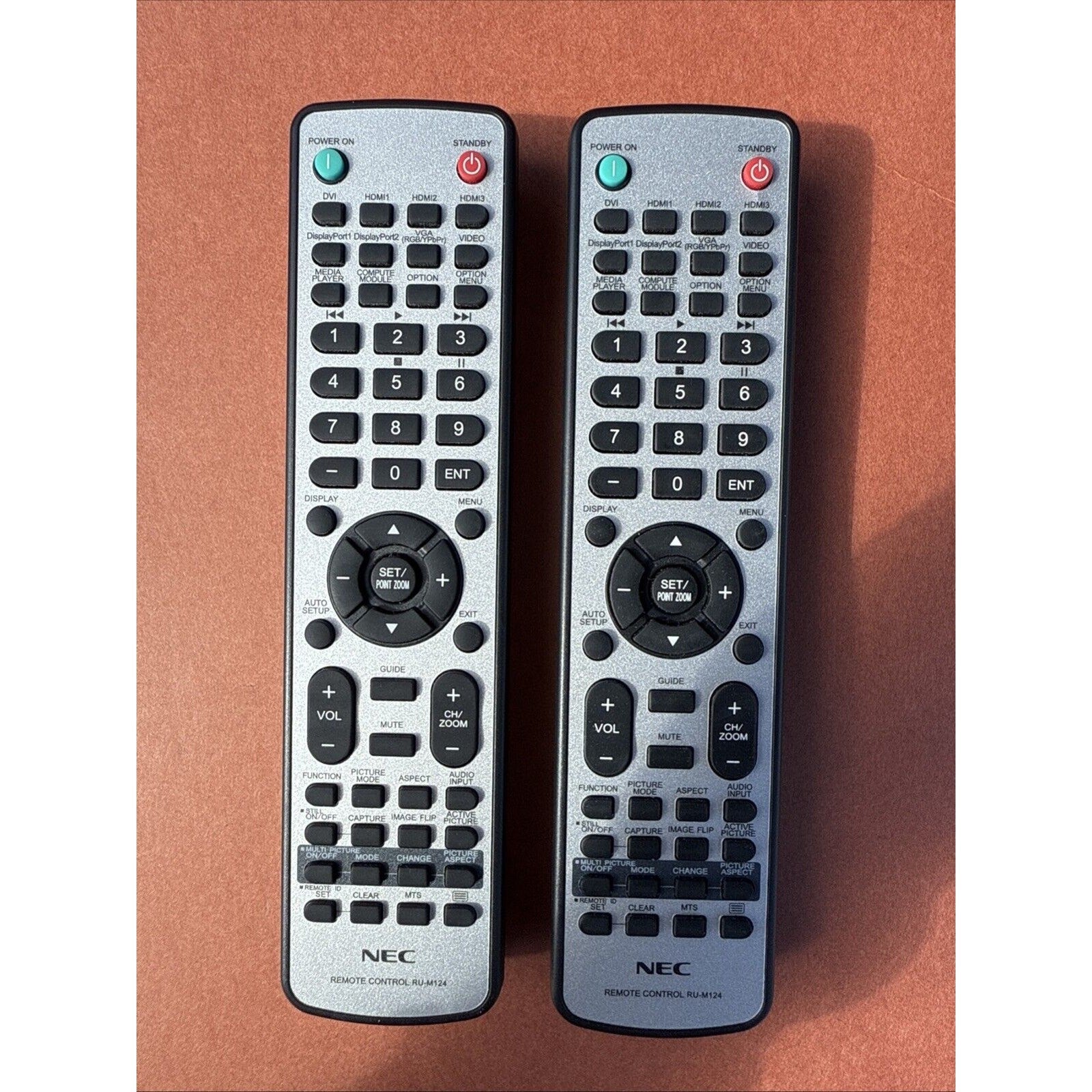 NEC RU-M124 Remote Control For NEC MultiSync Monitors & TVs P404, V554