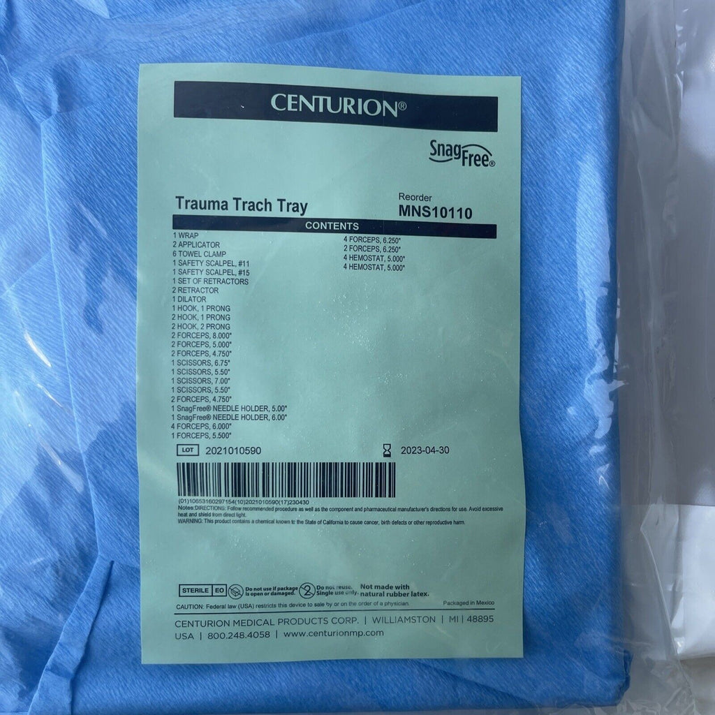 Centurion Trauma Trach Tray Kit Surgery MNS10110