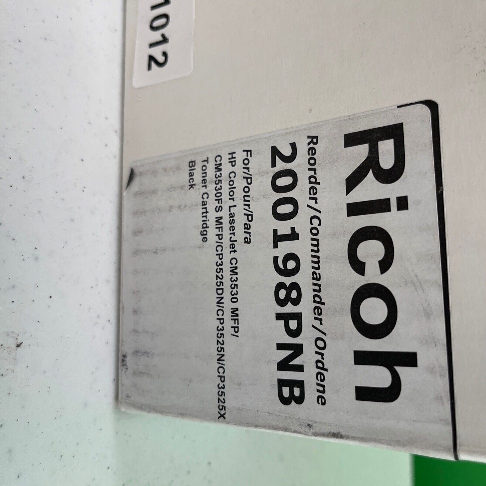 Ricoh 200198PNB Toner Cartridge. Item 1012