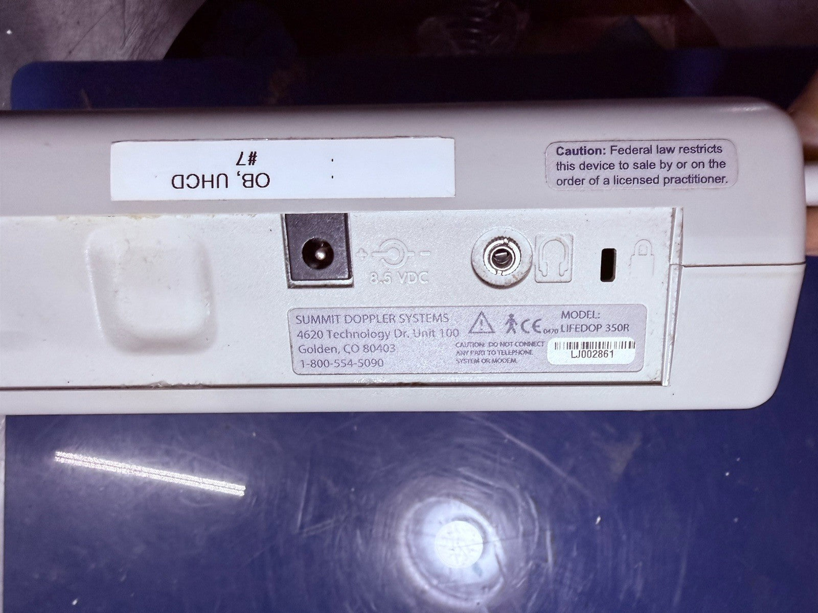 Wallach Surgical Summit Dopler Lifedop 350R, W AC Adapter  & Rec Batteries
