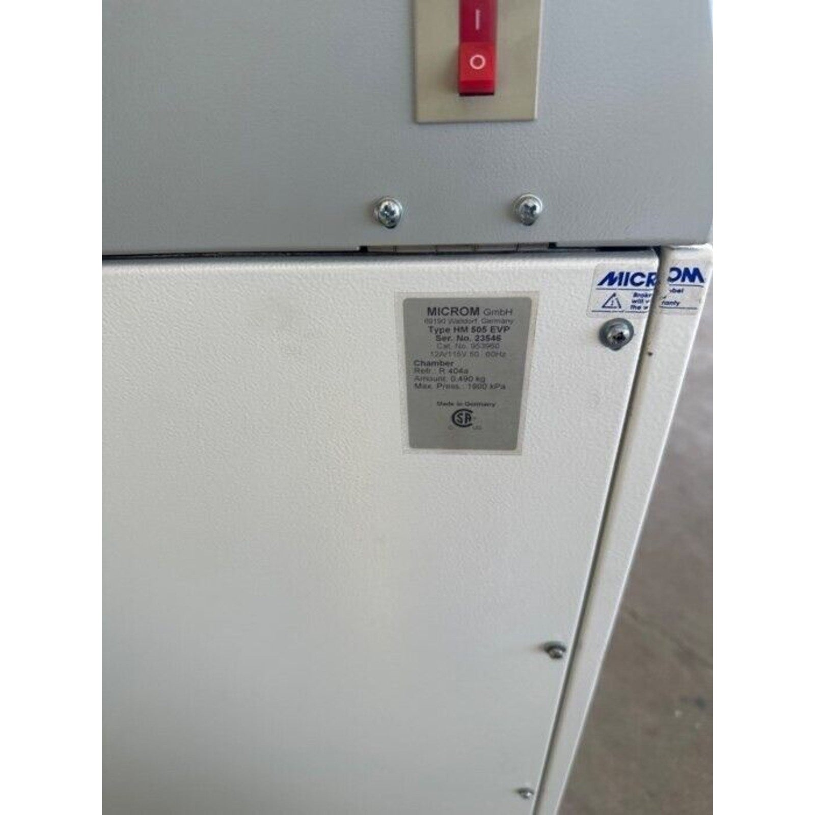 MICROM HM 505E CRYOSTAT MICROTOME