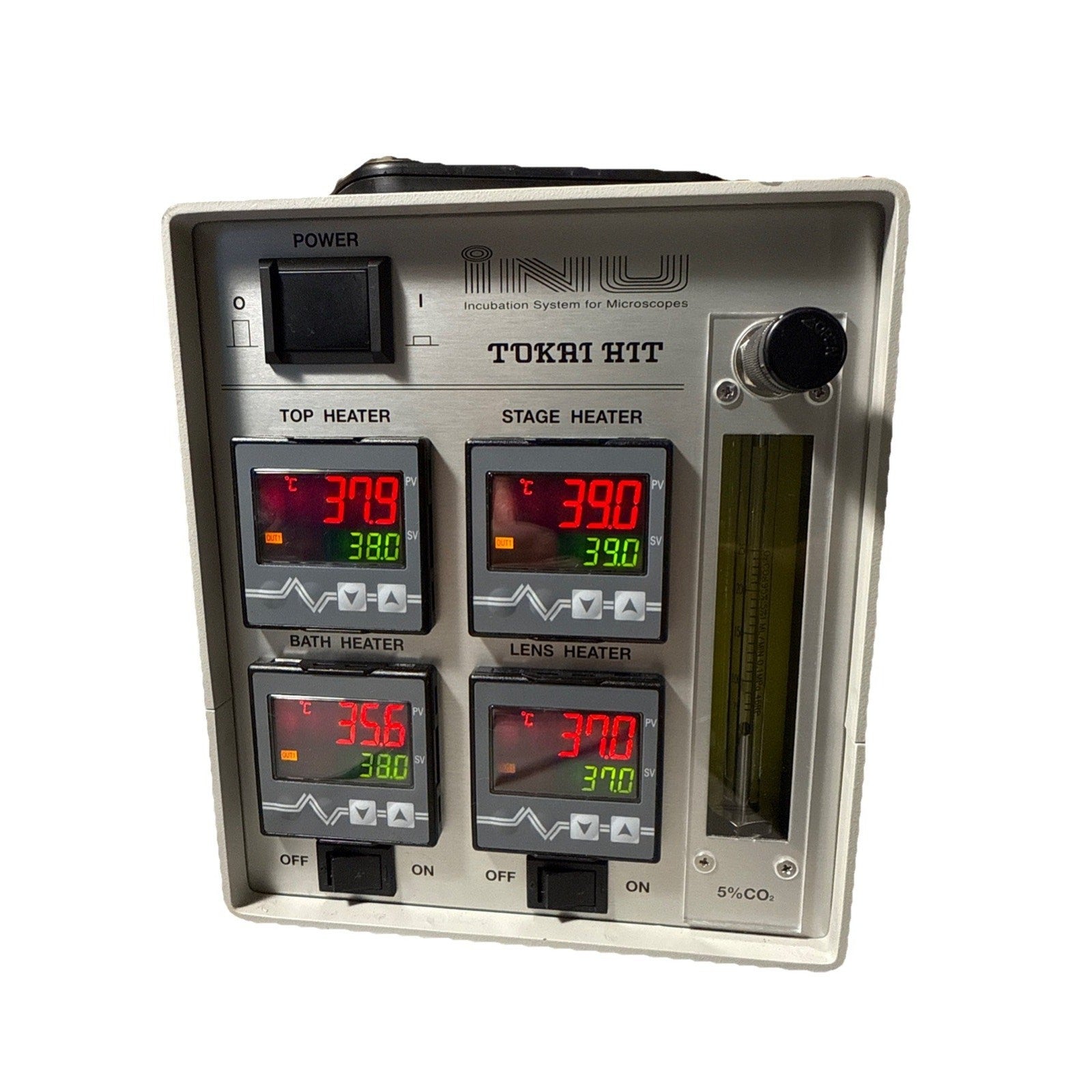 INU INCUBATION SYSTEM FOR MICROSCOPES TOKAI HIT MODEL INU-ONICS-F1 With Adaptor