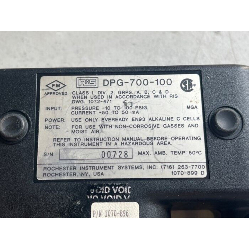 Rochester Instrument Systems Digital Pressure Gauge DPG-700-100