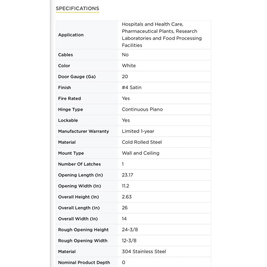 Karp Associates KRP-150FR 24" x 24" Steel Fire Rated Access Door KRPP2412PH