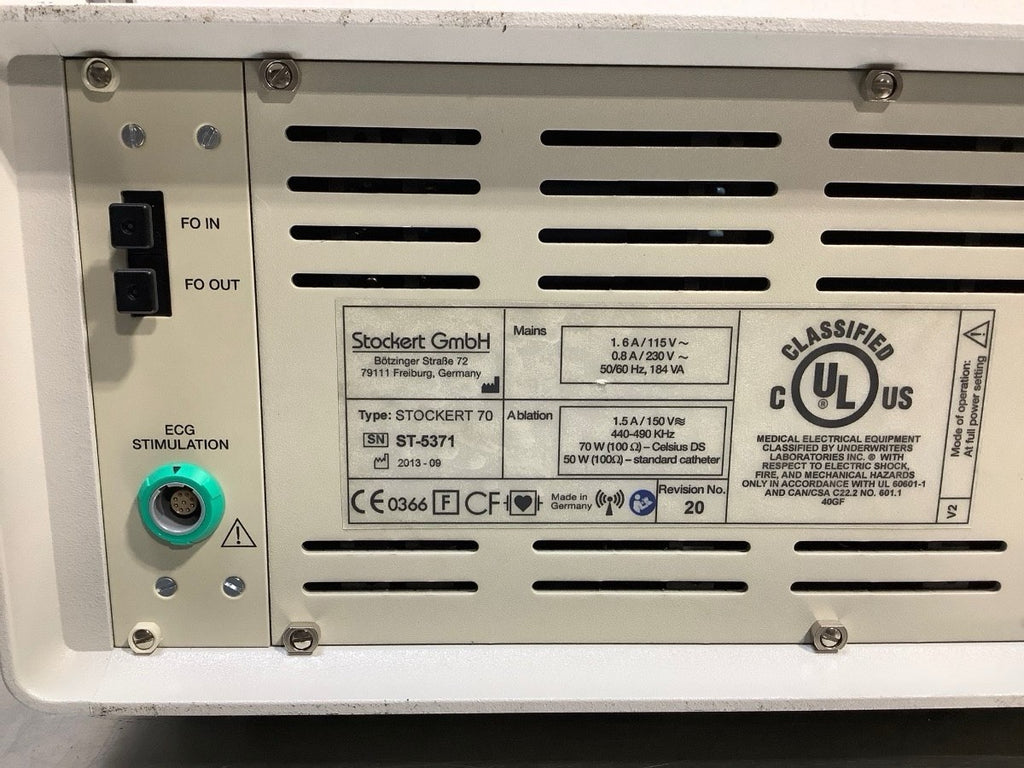Biosense Webster Stockert 70 radiofrequency Ablation Generator