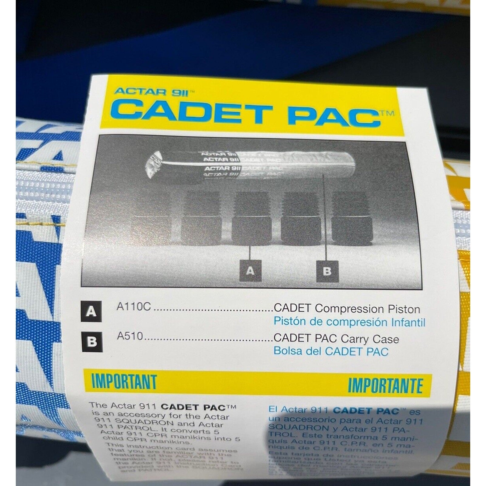 ACTAR 911 CADET PAC (5 pistons/bag) CPR Compression Piston for Manikins A110C