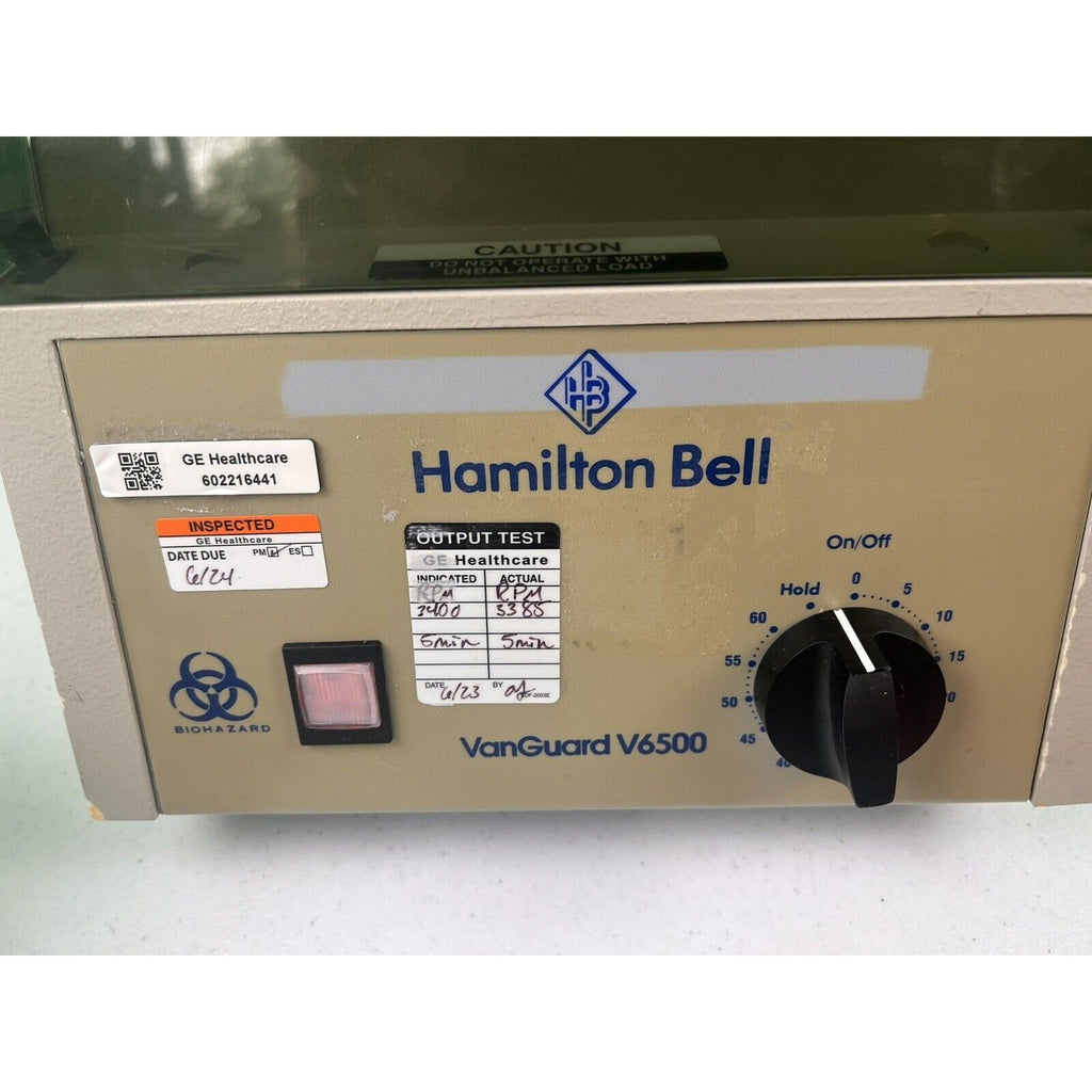 Vanguard Hamilton V6500 Compact Centrifuge. Tested Work Well
