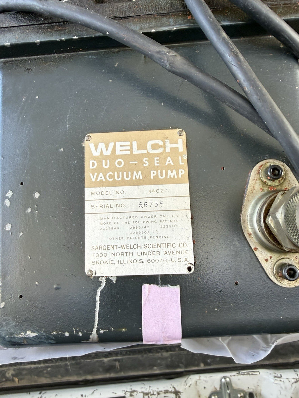 Welch 1402 Duoseal vacuum pump 1/2 hp