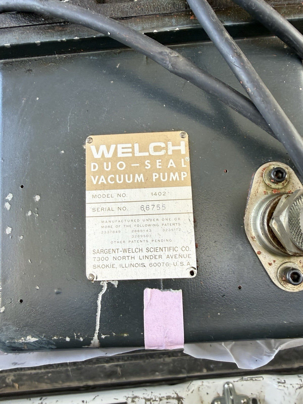 Welch 1402 Duoseal vacuum pump 1/2 hp
