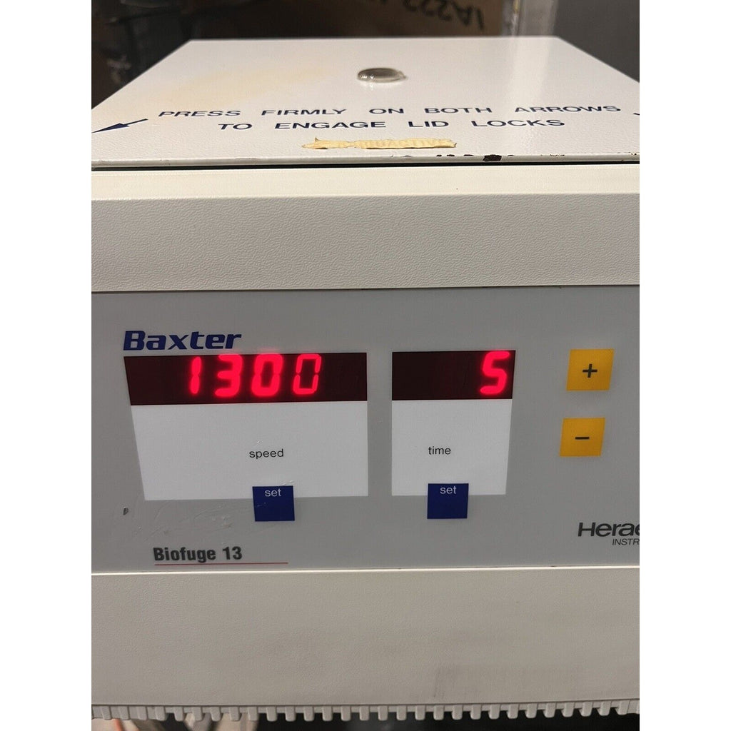 Baxter Heraeus Biofuge 13 Model 3637 W/ Heraeus Cat-No. 3743 - TESTED