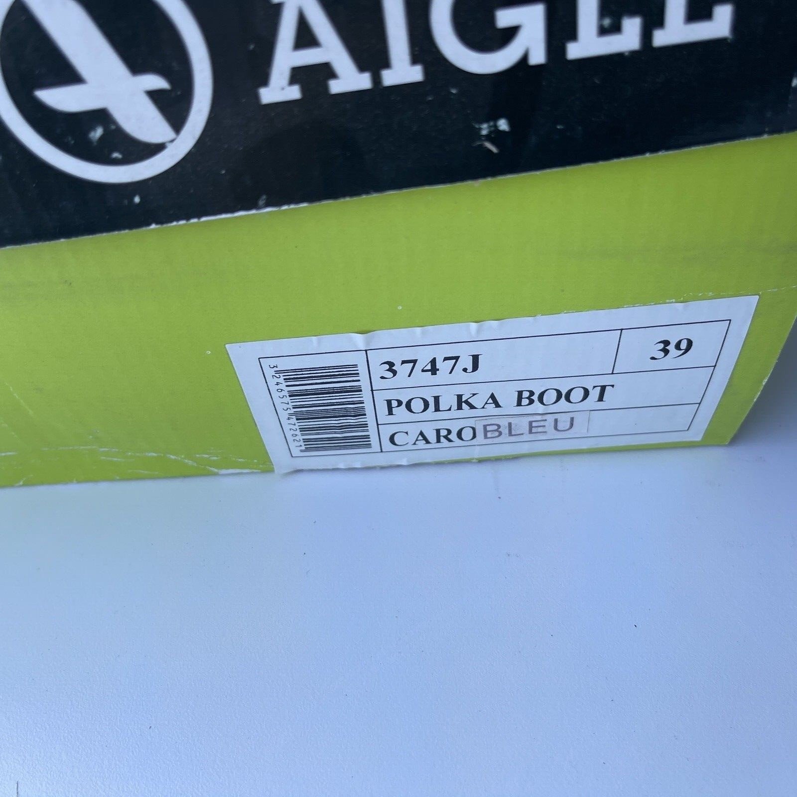 Aigle Polka Boot Caro Bleu Women's Size 7.5