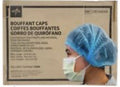 100 Disposable Blue Bouffant Caps Food Catering Restaurant Hair Net Mop