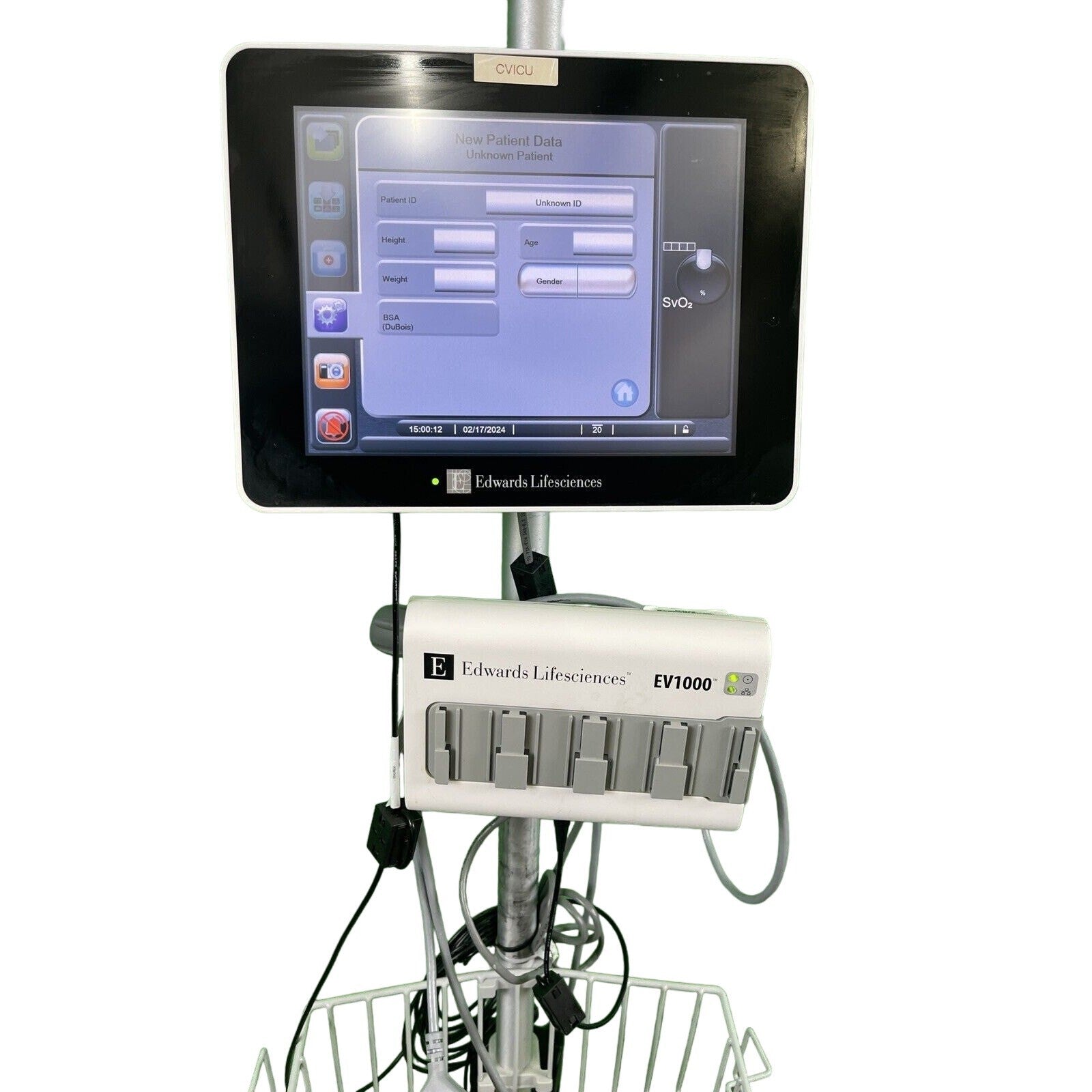 Edwards Lifesciences UTC-W10BO EV1000 Platform Hemodynamic Monitoring With Cart