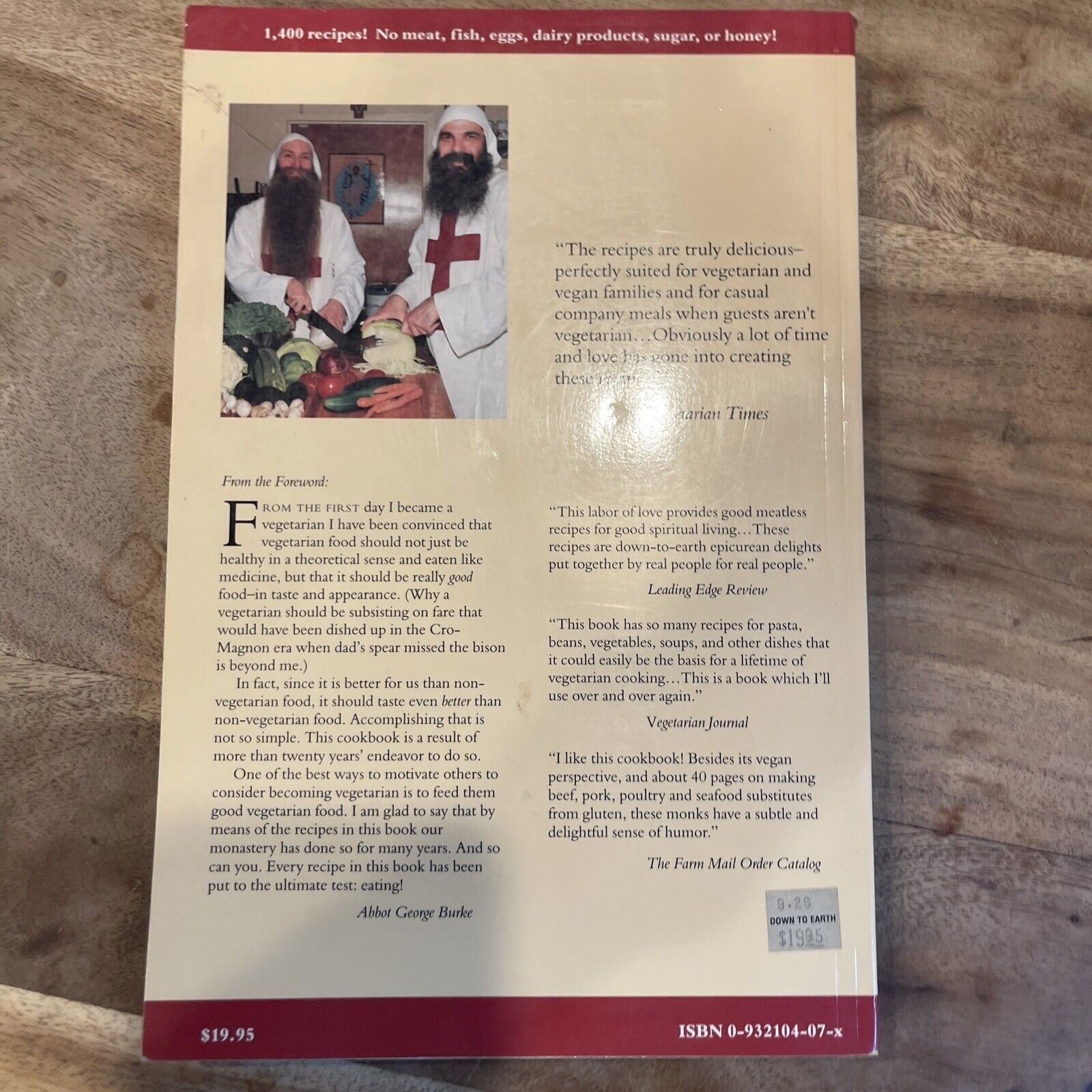 Simply Heavenly! : The Monastery Vegetarian Cookbook by Abbot G. Burke (1995,...