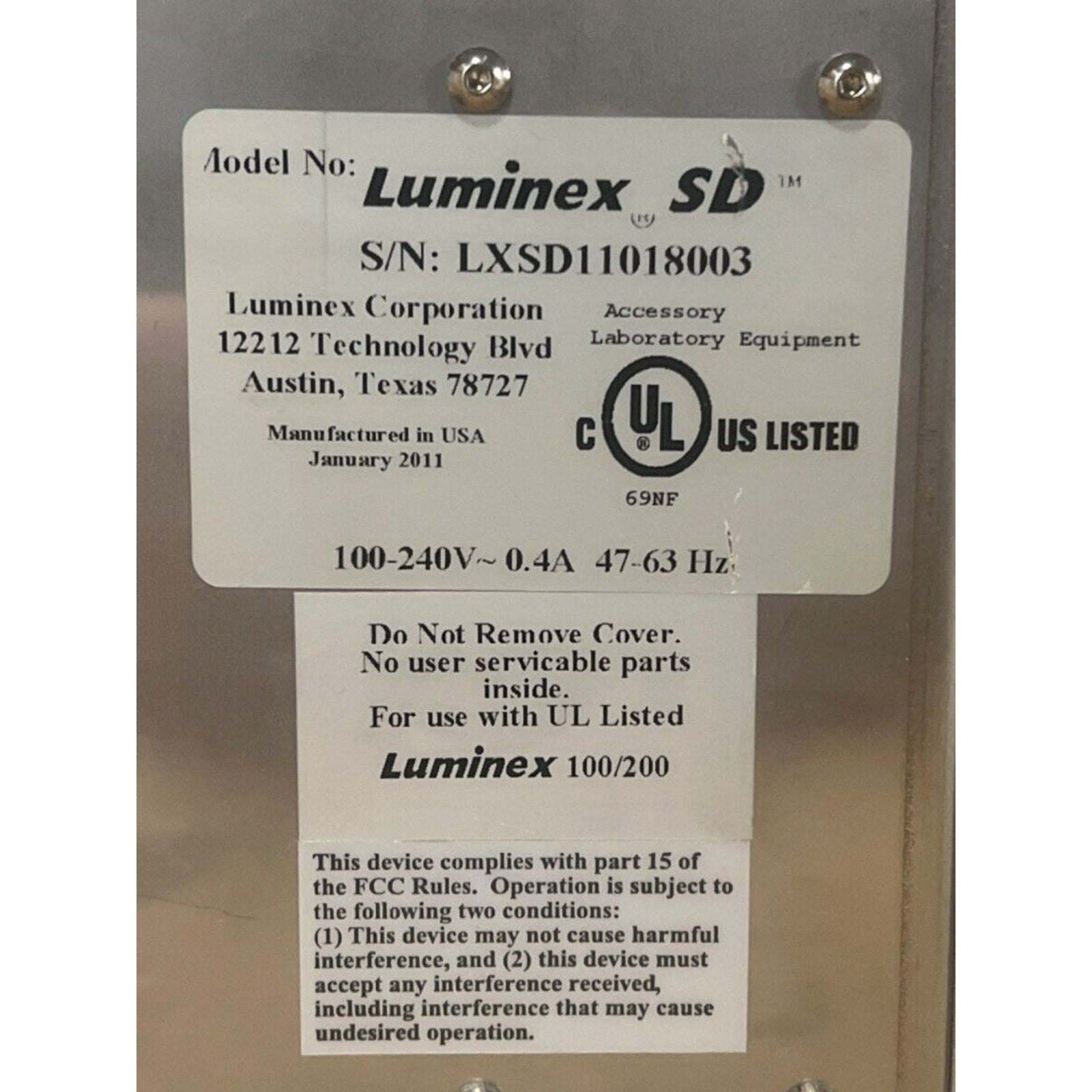 BioRad Bio Plex 200 Instrument Multiplexing Cell Analyzer system Luminex 100/200