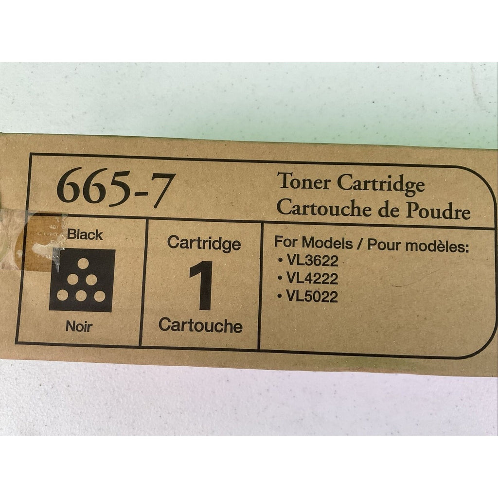 Genuine Oce 665-7 Black Toner Cartridge Oce VarioLink 3622, 4422, 5022. Item 105