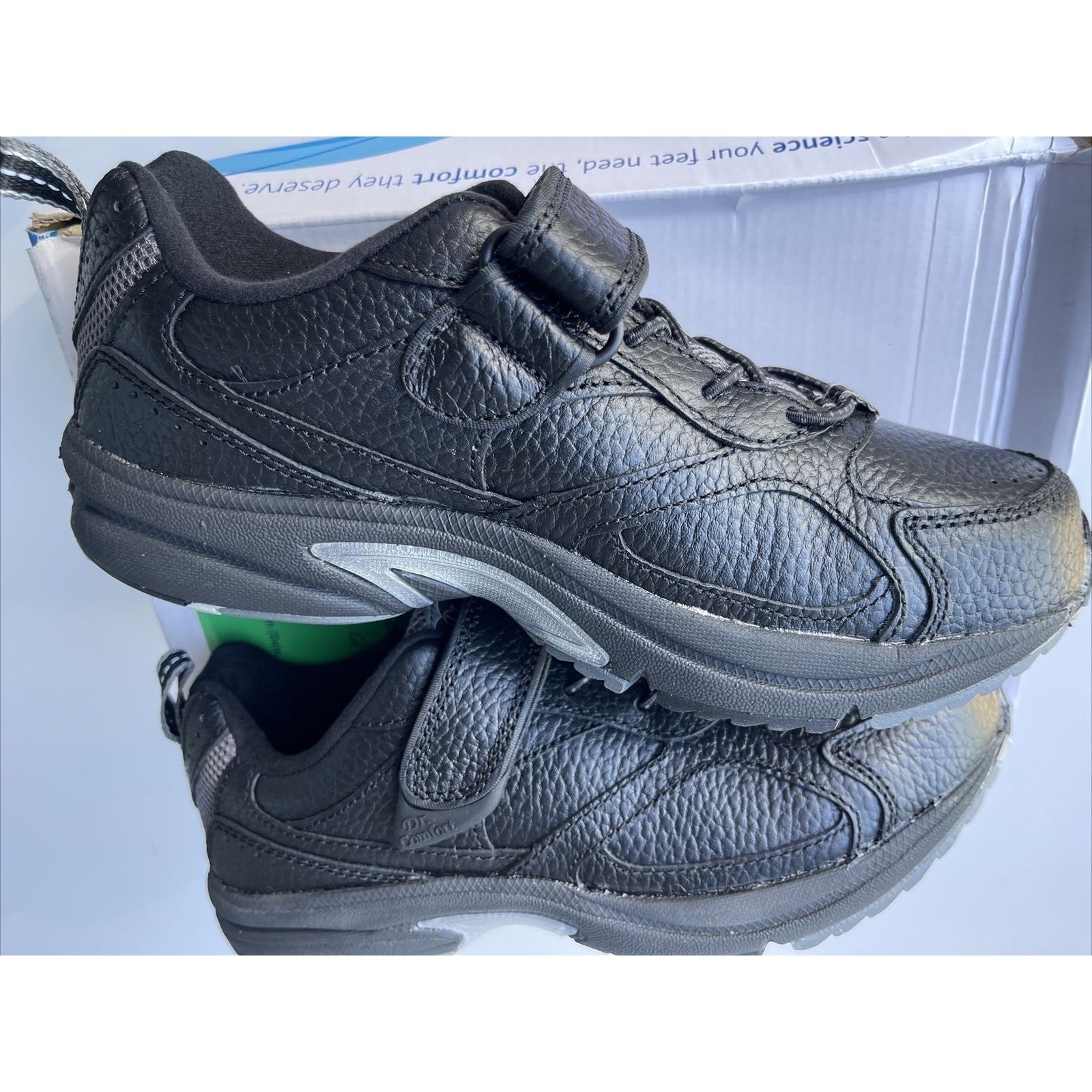 Dr Comfort Diabetic Shoes Winner Black Leather Casual 5710 Men's Size 7 W. A117