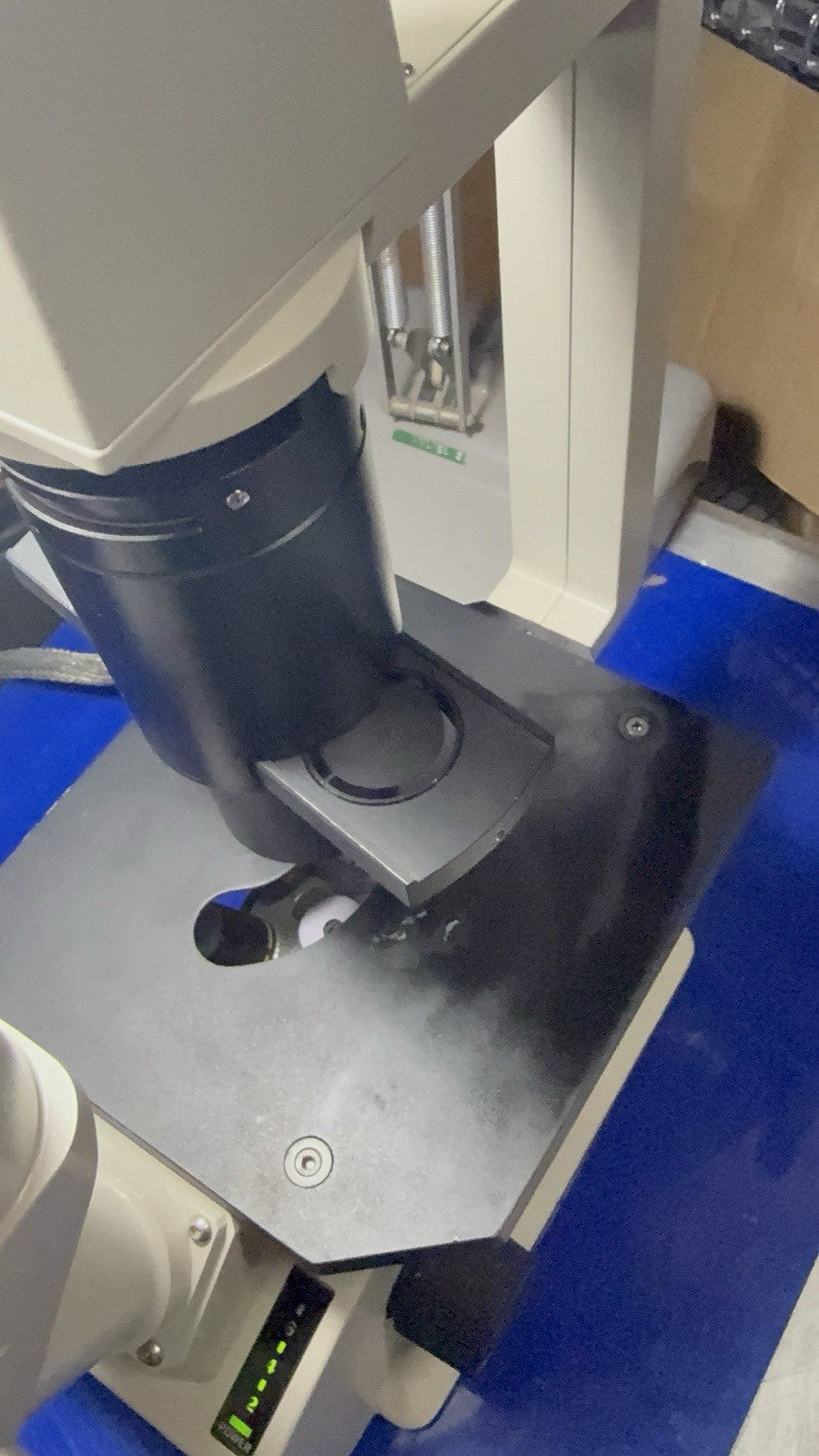Nikon TMS-F Inverted Phase Contrast Trinocular Microscope. With Mechanical Stage