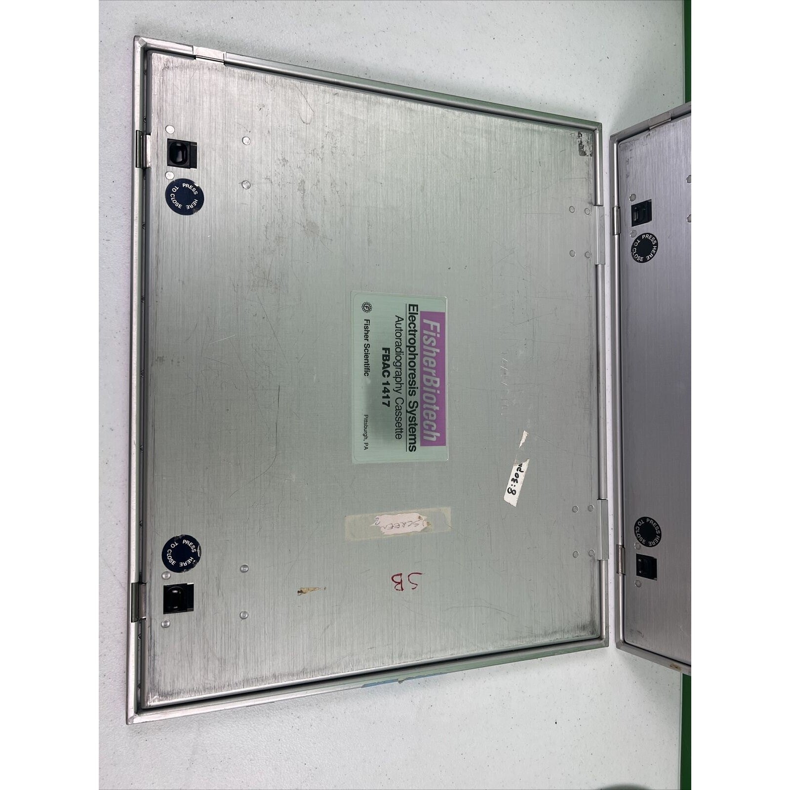 2 Units Fisher Scientific FBAC 1417 Autoradiography Cassette Electrophoresis