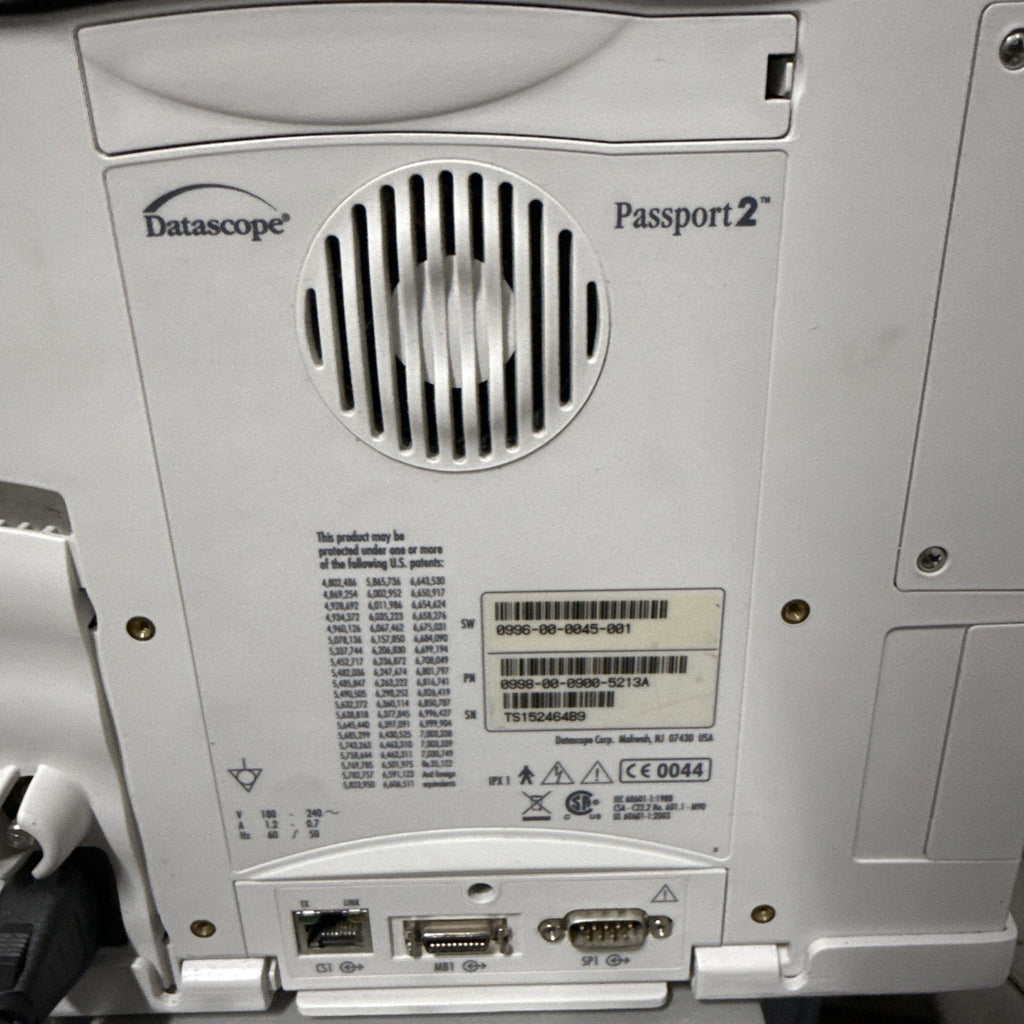 Datascope Passport 2 - ECG, Masimo SP02, NIBP, Color Screen, Printer