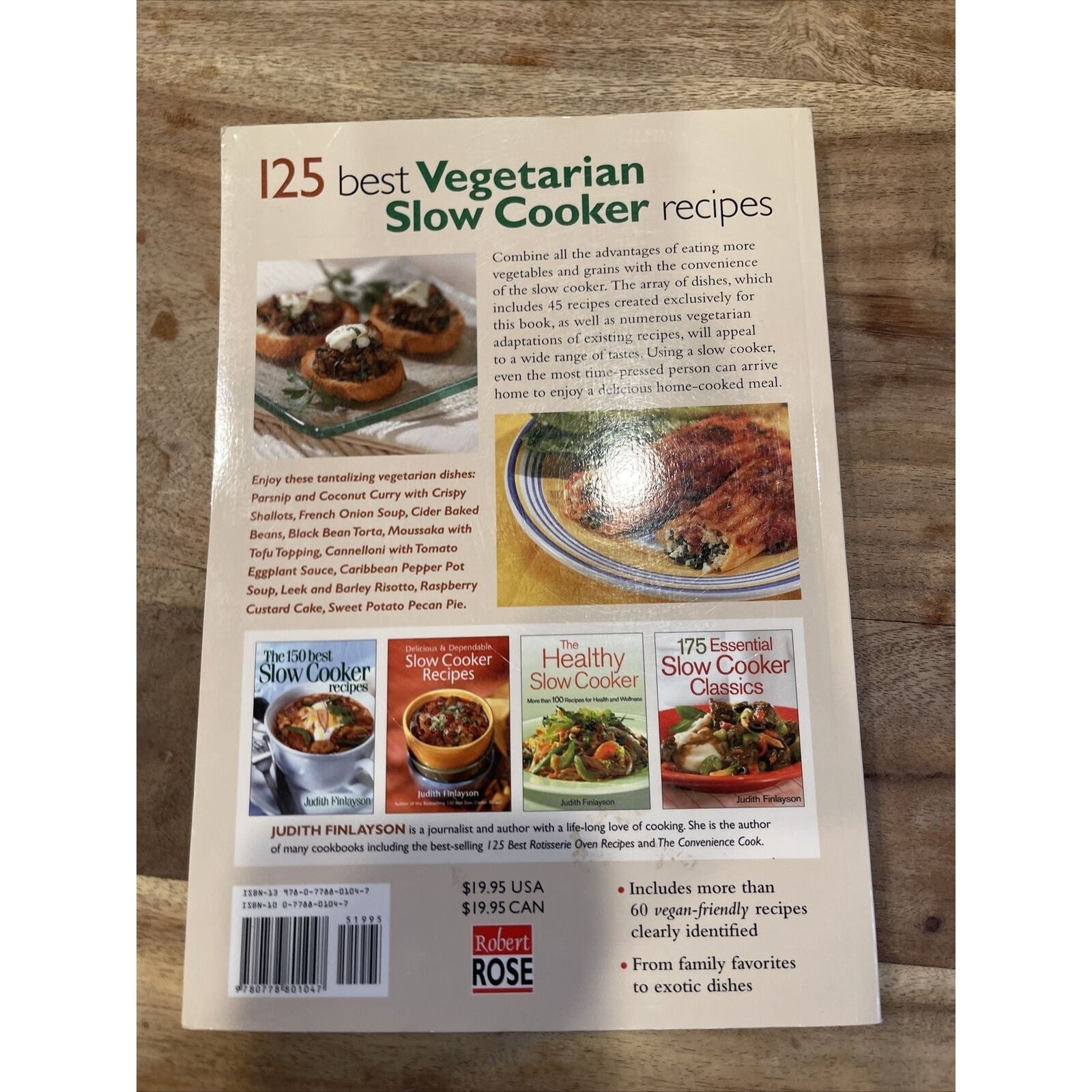 125 Best Vegetarian Slow Cooker Recipes by Judith Finlayson (2004, Trade...