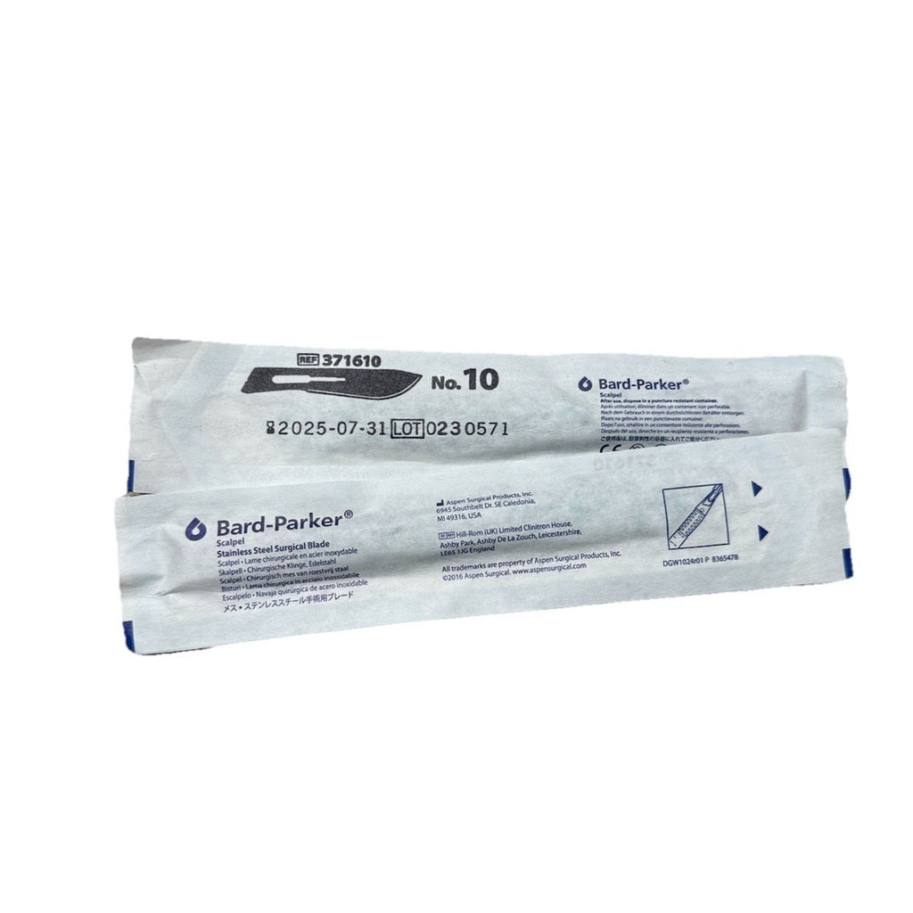 Bard-Parker 372610 Protected Disposable Scalpel Stainless Steel Blade, 10 Count