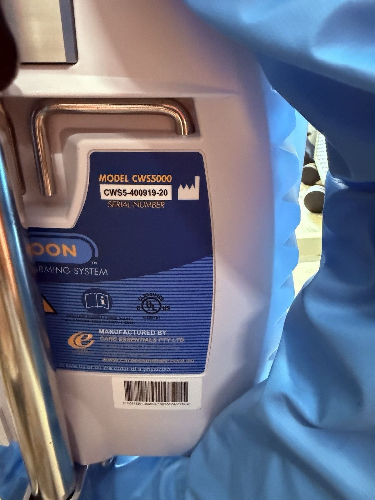 Cocoon CWS 5000 Patient Warming System. With Stand.  Tested.