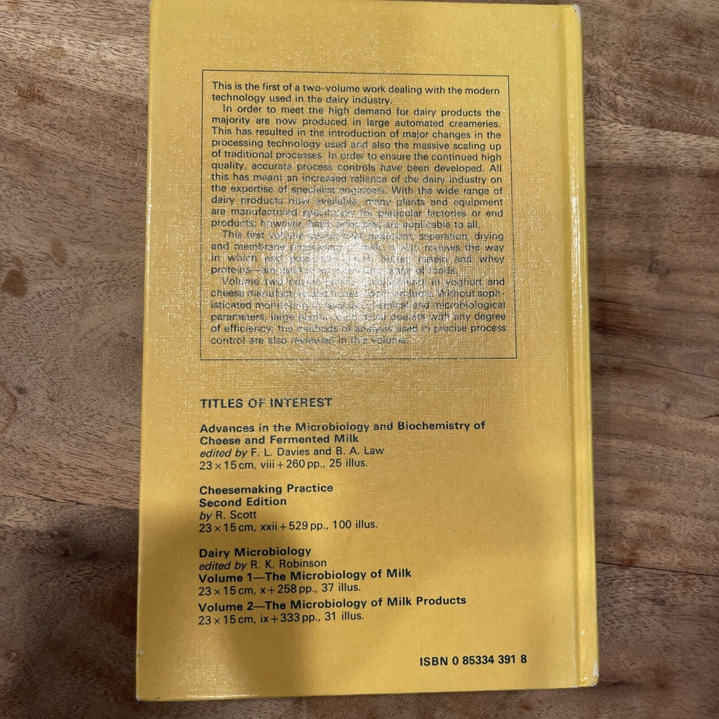 MODERN DAIRY TECHNOLOGY: ADVANCES IN MILK PRODUCTS V. 2 By R. K. Robinson *Mint*