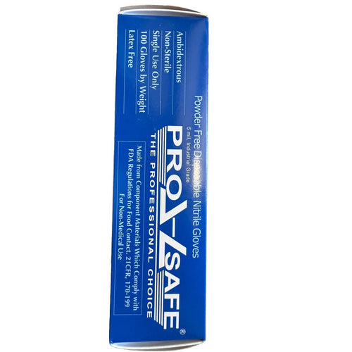 1000 PRO-SAFE Blue Disposable Powdered Nitrile Gloves: 8 mil, Size Medium