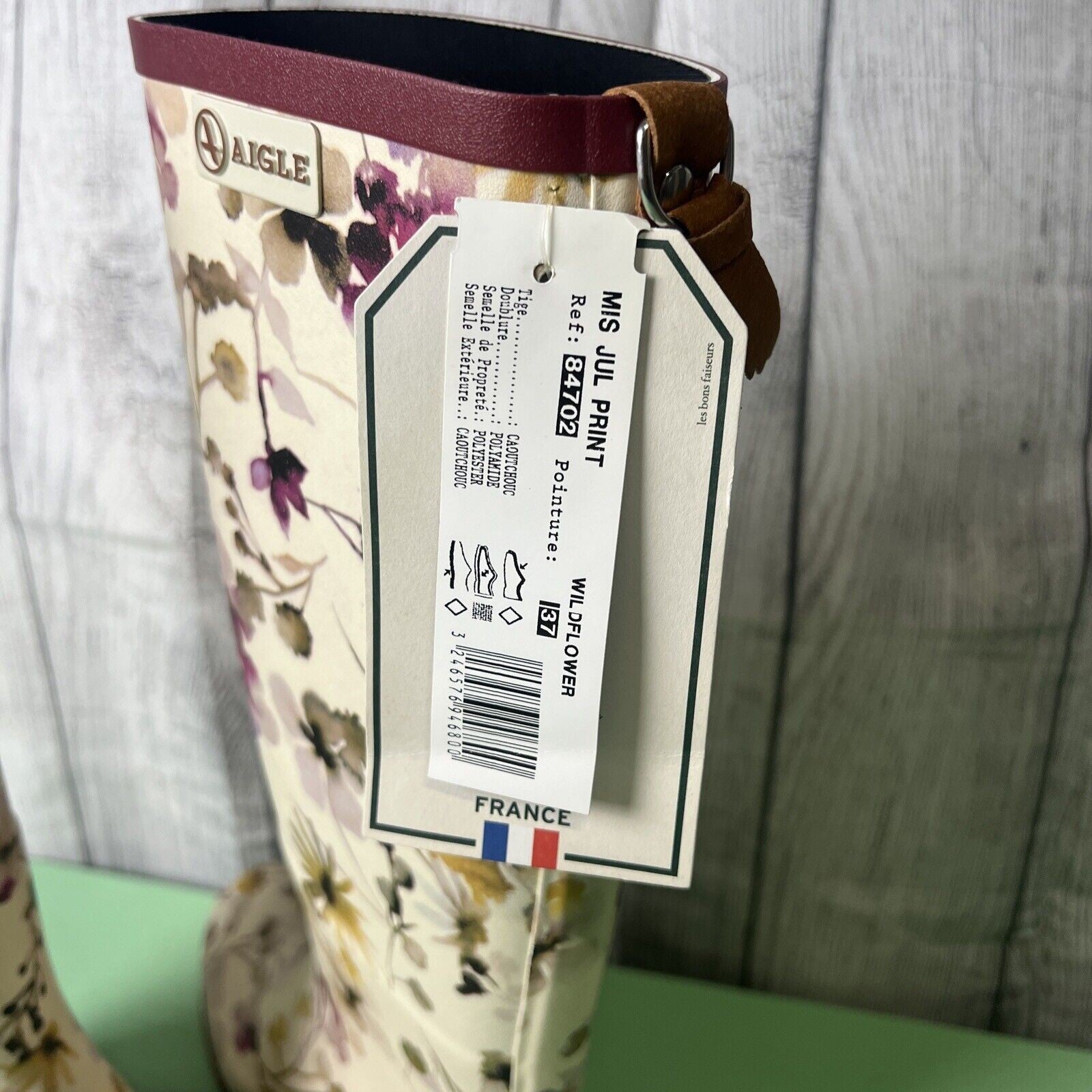 Aigle Miss Juliette Rubber Boots, Wildflower Print, RARE Version. Size 5.5 #2608