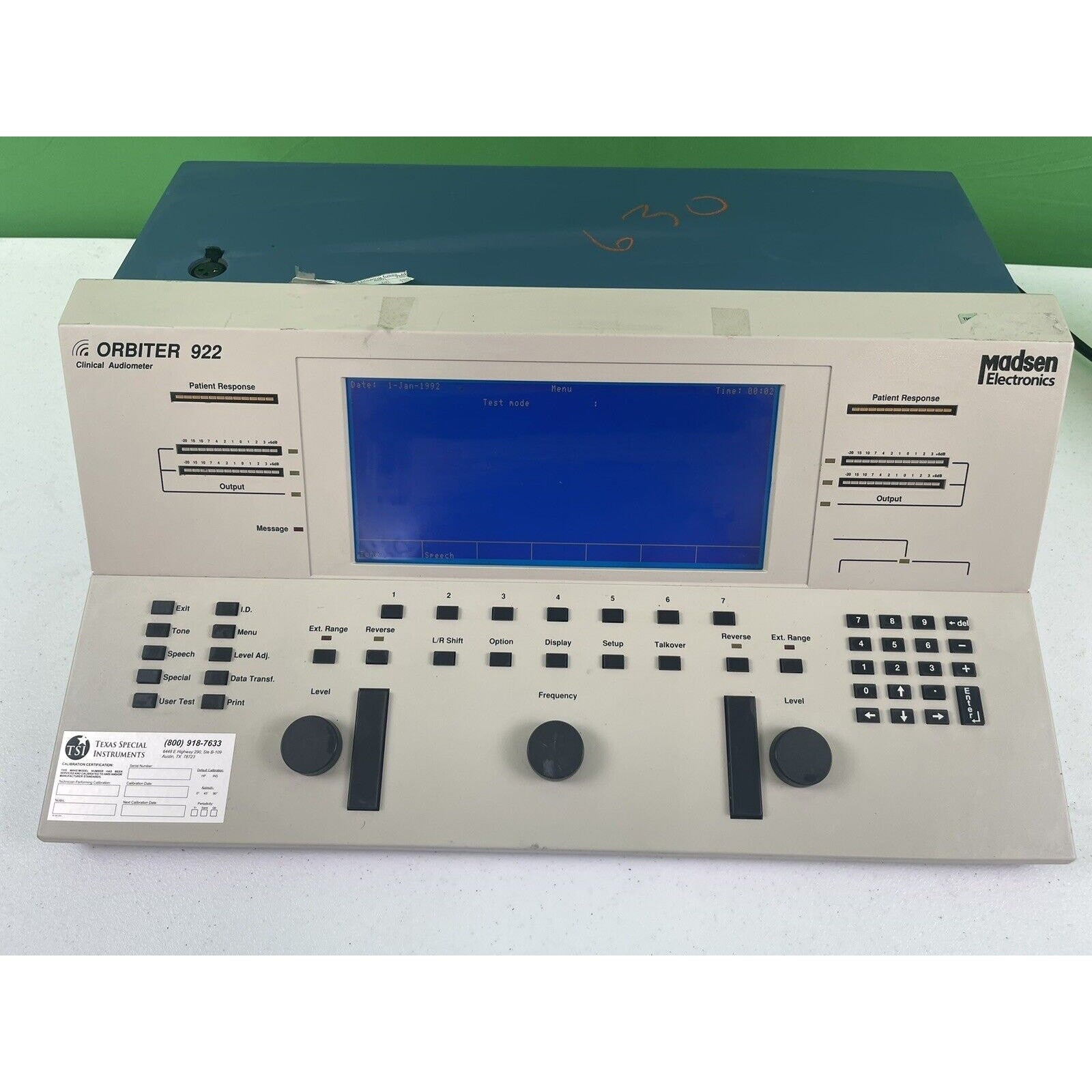 Madsen Electronics Orbiter 922 Clinical Audiometer Hearing Test Station #1006