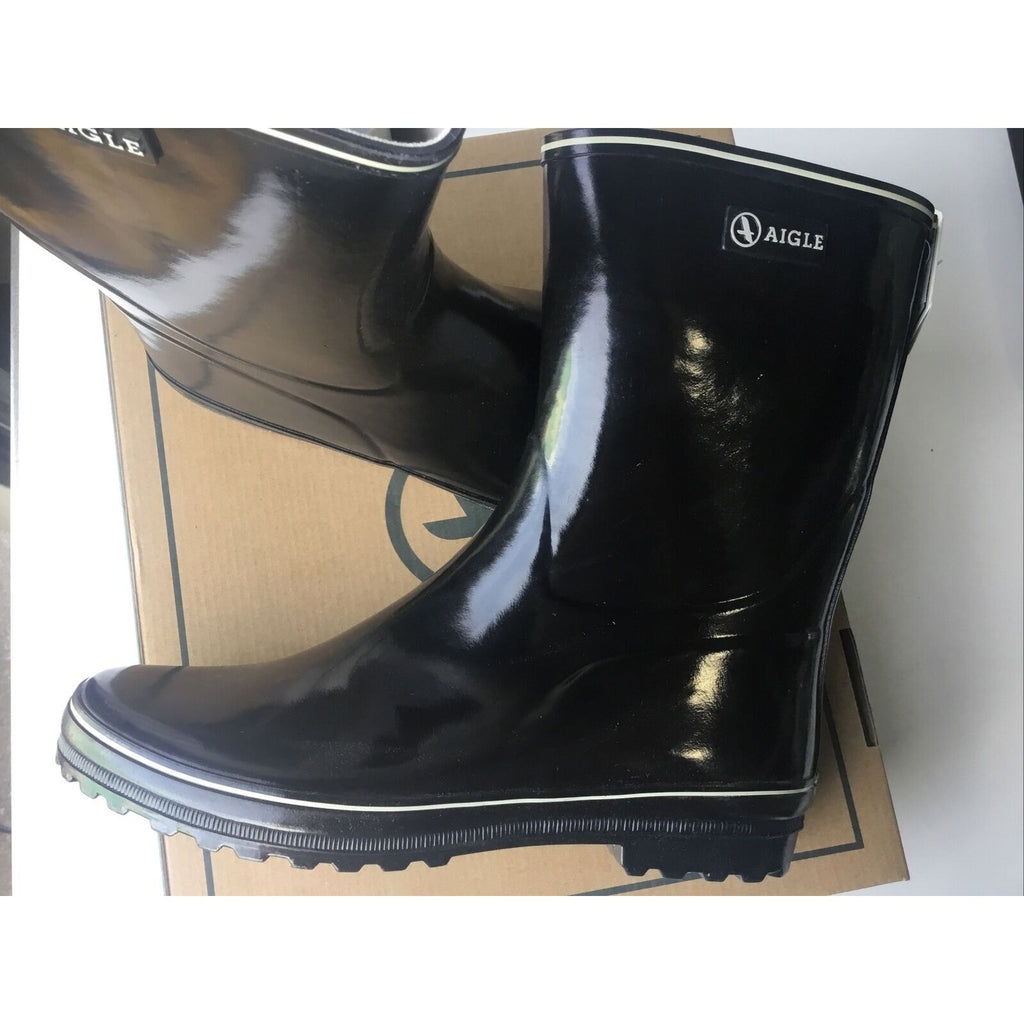 Aigle EUR Size 41 Women's Rain Boots Venise Bottil Black / Noir Size 9