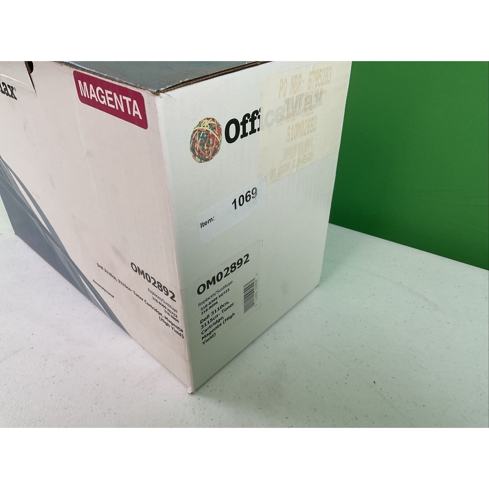 Dell OM02892 3110cn, 3115cn Toner Cartridge Magenta 310-8399 XG723, 310-8096